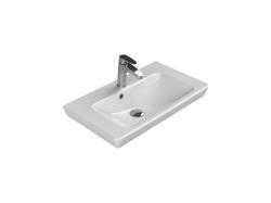 Turkuaz Porto Etajerli Lavabo 65x38 cm Mat Siyah
