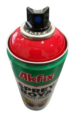 Akfix Akrilik Sprey Boya Parlak Kırmızı 400 ml uygulama örneği