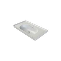 Turkuaz Arya Etajerli Lavabo 60x45 cm Mat Beyaz