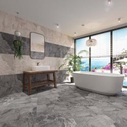 Uşak Seramik 60x120 Bodrum Silver uygulama örneği
