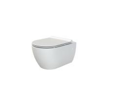 Turkuaz City Rimless Asma Klozet (Entegre Ara Musluklu) 37,1x52,4 cm Mat Beyaz Hem Sıcak Hem Soğuk Su Bağlantılı