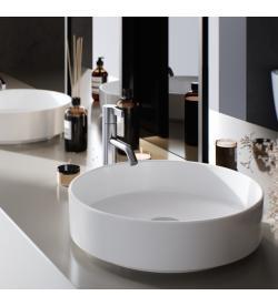 Turkuaz Suit Tezgah Üstü Lavabo Ø40 cm Mat Beyaz 078100-97 uygulama örneği