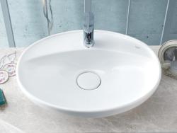 Turkuaz Lal C Tezgah Üstü Lavabo 60x45,5 cm Mat Beyaz uygulama örneği