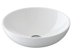 İdevit Daire Tezgah Üstü Lavabo Mat Beyaz Batarya Deliksiz
