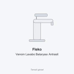 Fleko Venom Lavabo Bataryası Antrasit