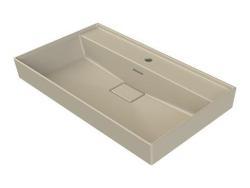 Turkuaz Sharp Etajerli Lavabo (Çift Hazneli) 120x48 cm Mat Kapuçino