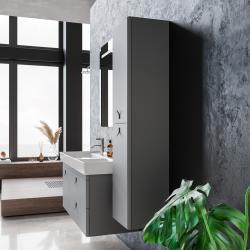 Turkuaz Sharp Etajerli Lavabo (Çift Hazneli) 120x48 cm Mat Beyaz uygulama örneği