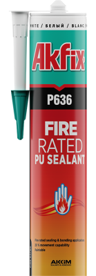 Akfix P636 Yangına Dayanıklı PU Mastik Siyah 600 ml