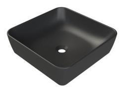 Turkuaz One Tezgah Üstü Lavabo 67x42 cm Parlak Siyah