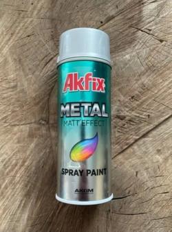 Akfix Metal Mat Sprey Boya Mat Krom Gümüş 400 ml