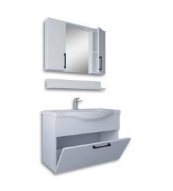 Teta Home Eko Banyo Dolabı Seti 76x34,5x50 cm Beyaz uygulama örneği