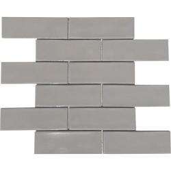 Pukka Tile Gri 2x6 Brick Mozaik