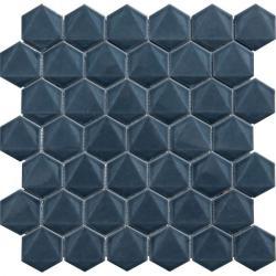 Pukka Tile Duman Mavisi 3D Hexagon Mozaik