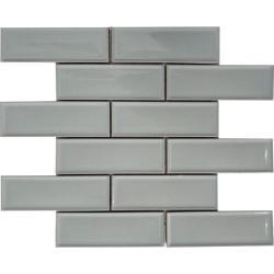 Pukka Tile Mint Yeşili 2x6 Bevelled Brick Mozaik