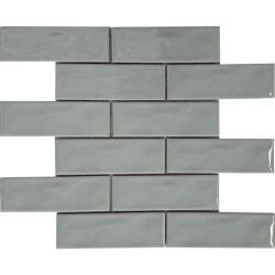 Pukka Tile Mint Yeşili 2x6 Dalgali Brick Mozaik