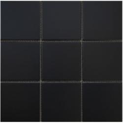 Pukka Tile Siyah Flat Square Mozaik