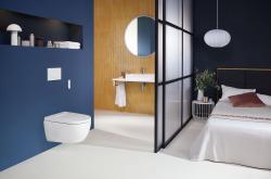 Geberit ONE CleanDrain dikdörtgen çanak 50x41x14,5 cm Lavabo: beyaz / KeraTect / Gider kapağı: beyaz / parlak 50x41cm Batarya deliği=Orta Taşma=Yok uygulama örneği