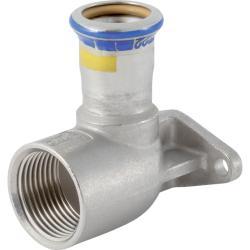 Geberit Mapress Paslanmaz Çelik 90° kademeli batarya bağlantı dirseği, delik dairesi 50 mm (gaz) d=28mm Rp=3/4″ L1=6.5cm