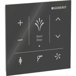 Geberit AquaClean için duvar tipi kumanda paneli 9,3 cm siyah / Cam
