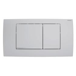 Geberit 2 kademeli deşarj için Twinline30 kare kumanda kapağı 34x3,2x18,5 cm krom / mat / Tasarım çizgileri: krom / parlak