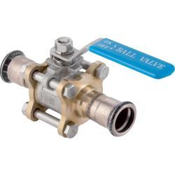 Geberit Mapress çalıştırma kollu CuNiFe küresel vana, flanşlı d=54mm PN=13bar
