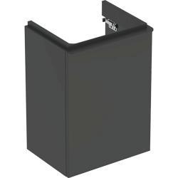 Geberit Smyle köşeli tasarımlı küçük lavabo dolabı, bir kapılı 44,2x35,6x61,7 cm lav rengi / mat / Batarya kolu: lav rengi 500.350.JK.1