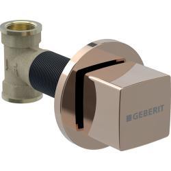 Geberit Taharet fonksiyonlu klozet için sıva altı kesme vanası, kare 4,2x5 cm Bronz Rengi / Parlak