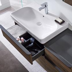 Geberit Smyle köşeli tasarımlı lavabo 55x44x17 cm Beyaz uygulama örneği