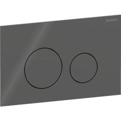 Geberit 2 kademeli deşarj için Sigma40 yuvarlak kumanda kapağı 24,6x0,6x15,2 cm lav rengi / Parlak cam