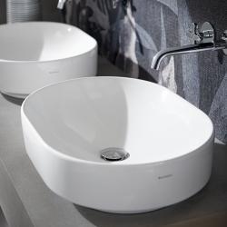 Geberit VariForm eliptik çanak lavabo 55x40x15,8 cm Beyaz uygulama örneği