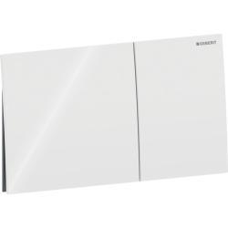 Geberit 2 kademeli deşarj için Sigma70 kare kumanda kapağı 25x2,5x14,6 cm beyaz / Parlak cam