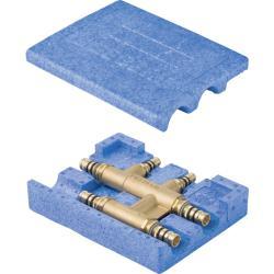 Geberit Mepla yalıtım kutulu çapraz T parçası CW617N d=26mm d1=16mm d2=20mm