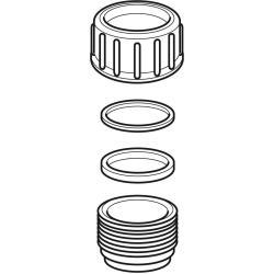 Geberit PE sıkıştırma bağlantılı dişli ağzı Siyah d=56mm