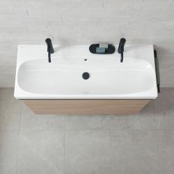 Geberit Acanto ikili lavabo 120x48x17 cm Beyaz 120x48cm Batarya deliği=Orta Taşma=görünür simetrik uygulama örneği