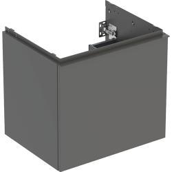Geberit Acanto lavabo dolabı, tek çekmeceli ve bir iç çekmeceli 59,2x47,5x54,1 cm lav rengi / mat / Batarya kolu: lav rengi / mat