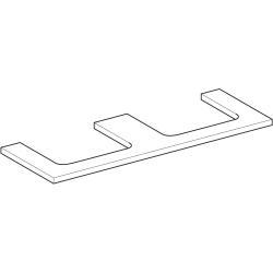 Geberit ONE lavabo tezgahı, kesitli, dikdörtgen çanak lavabo için 133,8x47,3x3,2 cm Beyaz / Parlak