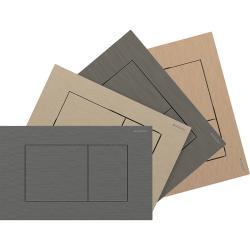 Geberit Sigma40 kumanda kapağı, kare, 2 kademeli deşarj, müşteriye özel kaplama 24,6x0,4x15,2 cm Galvanize, cilalı (Pres grubu 3)
