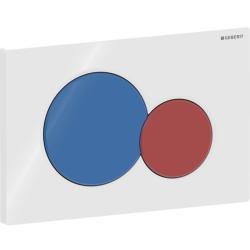 Geberit 2 kademeli deşarj için Sigma01 yuvarlak kumanda kapağı, Bambini klozet için 24,6x1,3x16,4 cm beyaz / parlak 115.770.LB.5