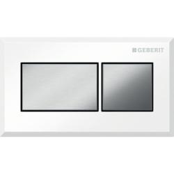 Geberit uzaktan kumanda, pnömatik, 2 kademeli deşarj için, Sigma 8 cm gömme rezervuar için, gömme basma butonu alp beyazı 116.053.KT.1