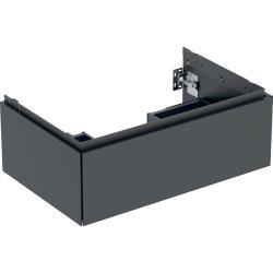 Geberit ONE lavabo dolabı, tek çekmeceli 74x47x26,6 cm Siyah / Mat