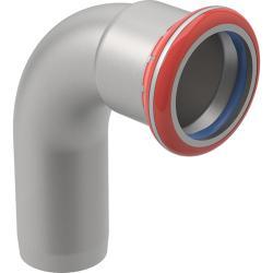 Geberit Mapress Karbon Çeliği eklenti uçlu dirsek (FKM mavi) 90° d=15mm