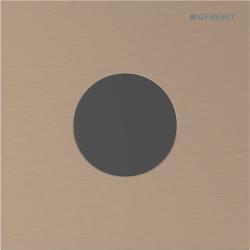 Geberit Elektronik deşarj tetiklemeli pisuvar deşarj kontrolü, elektrikli, tip 40 kör kapak, yuvarlak 12,5x0,2x12,5 cm Bronz Rengi / Fırçalanmış