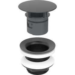 Geberit serbest çıkışlı süzgeç ve valf kapağı Mat siyah L=8cm