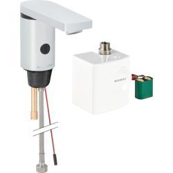 Geberit tip 186 lavabo bataryası, jeneratörlü Krom / Parlak Mikser=Miksersiz