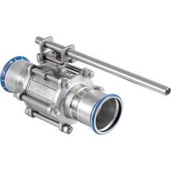 Geberit Mapress çalıştırma kollu paslanmaz çelik küresel vana, flanşlı d=108mm PN=16bar
