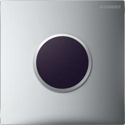 Geberit Elektronik deşarj tetiklemeli pisuvar deşarj kontrolü, elektrikli, Tip 10 kör kapak, yuvarlak krom / parlak / Tasarım halkası: krom / mat