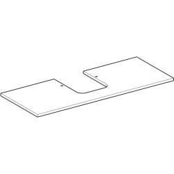 Geberit ONE lavabo tezgahı, kesitli, seramik, kabuk şekilli çanak lavabo için 119x47,3x2 cm Mermer Görünümlü Siyah / Mat B1=46.6cm Açıklık=Orta