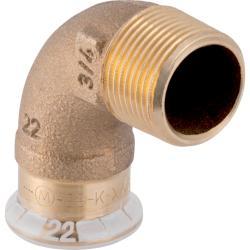 Geberit Mapress bakır dış dişli 90° geçiş dirsek Malzeme=Kurşunsuz tunç d=35mm R=1 1/4″
