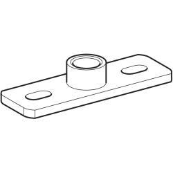 Geberit PE dikdörtgen montaj plakası, iki delikli, G somunlu 4x12x2,3 cm
