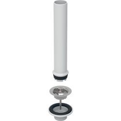 Geberit dikey borulu süzgeç, lavabo için Pürüzsüz paslanmaz çelik G=1 1/4″